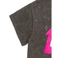 thumbnail image 5 of Barbie French Terry Cropped Drop Shoulder T-Shirt and Skirt Outfit Set Toddler to Big Kid, 5 of 5