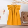 thumbnail image 2 of Ugoldhm Toddler Baby Girl Dresses Summer Ruffle Sleeveless Casual Soft Dress Kids Beach Sundress Size0-6, 2 of 3