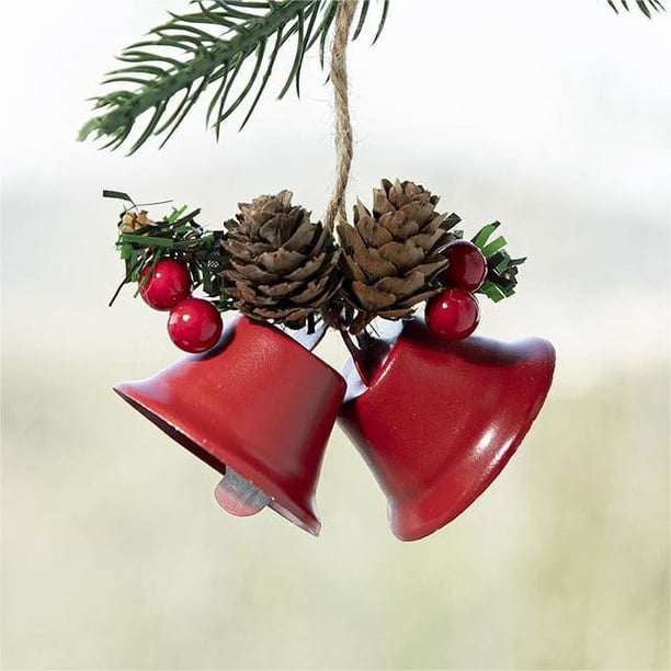 Teissuly Christmas Bells Ornaments, White,Red,Gold Christmas Ornaments Christmas Tree Bells Pendants Christmas Craft Bells for Christmas Holiday Party Decoration Teissuly WER2023112000044
