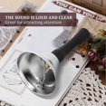 thumbnail image 3 of 24 Pieces Hand Silver Steel Service Handbells Black Wooden Handle Diatonic Metal Musical Percussion, 3 of 5