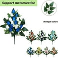 thumbnail image 5 of Artificial Roses Flowers for Graves, Artificial Grave Flowers, Artificial Baby Breath Flower Bouquets Real Touch Flower, Grave Pots with Faux Plant, Spring Fake Plants, Grave Floral, Blue, 5 of 7