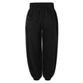 thumbnail image 6 of Homenesgenics Short Pant for Women Plus Size Clearance Womens Short Casual Elastic High Waist Solid Color A-Line Long Pants with Pocket/(Black,XXXL), 6 of 8