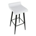 thumbnail image 7 of LumiSource Black Steel, White PVC Ale Fixed-Height Bar Stool - Set of 2, 7 of 7