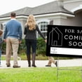 thumbnail image 4 of Coming Soon Real Estate Sign for Home  12 x 18 Yard Sign with H Frame Stake Home Double Sided Open House Realtor For Sale by Owner Classy Black White Minimalist Modern, 4 of 6