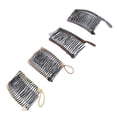 thumbnail image 4 of Peine Remachador Con Pinzas Para El Cabello, Sin Arrugas, Vintage, Marrón Claro, Gris, Amarillo, Marrón Oscuro, Peine Remachador Elástico, 4 Piezas, 20 Dientes Para Cola De, 4 of 7