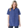 thumbnail image 5 of Woman Within Plus Size No Iron Short Sleeve Peachskin Shirt, 5 of 6