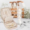 thumbnail image 6 of Travel Jewellery Organiser, PU Leather Travel Jewelry Organiser Storage Case for Necklace Rings Bracelets Earrings Jewellery Box, 6 of 7