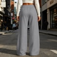 thumbnail image 6 of Inverlee Women's Drawstring Elastic High Waist Mini Side Cargo Pocket Wide Leg Sweatpants Oversized Baggy Casual Pants Gray (S-XXXL), 6 of 8