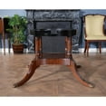 thumbnail image 2 of Mahogany Round Dining Table with Floral Inlay, 2 of 10