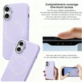 thumbnail image 4 of Silicone Magnetic Case for iPhone 17,Shockproof Slim Cover Full Covered Camera Protection Slim Drop Proof Durable Protective Cases - Purple, 4 of 7