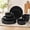 Black (Dempsey Road), variant on Simple Essential 12-Piece Porcelain Dinnerware Set for 4, Hunter Green Ceramic Plates and Bowls Solid Color Kitchen Dishware
