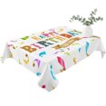 thumbnail image 2 of Happy Birthday Table Cloth Waterproof Tablecloths, Colorful Words Tablecloth Dining Table Cover for Kitchen Party Tabletop Outdoor, Rectangle Tablecloth 60x102 Inch, 2 of 9