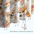 thumbnail image 6 of Corgi Dog and Flower Florals Shower Curtain 36"x72" ,Bathroom Decorative Shower Curtains Set with 12 Hooks,Modern Waterproof Washable Shower Curtain, 6 of 6