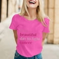 thumbnail image 2 of Women's Casual Short Sleeve T Shirt Round Neck Floral Print Top Comfortable Summer Tee For Daily Wear With Jeans Or Pants, 2 of 2