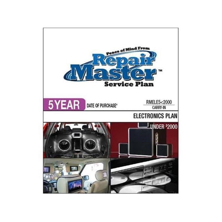Repair Master RMELE5 2000 5-Yr Date of Purchase Electronics Plan - Under $2,000