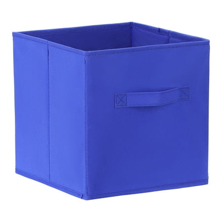 Unique Bargains Fabric Storage Cube Storage Bin Dark Blue 11*10.6*10.6in