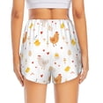 thumbnail image 3 of Picia Funny Chicken Pattern Women's 2 in 1 Athletic Running Shorts High Waisted Workout Casual Gym Sweat Shorts with Comfy Liner Zipper Pockets-Large, 3 of 9