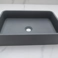 Handmade Concrete Grey Rectangle Vessel Bathroom Sink Freestanding