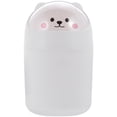thumbnail image 3 of Worgeous White Plastic Mini Trash Can with Lid for Storage Suitable for Bedroom Office or Living Room 6.3 Inches, 3 of 8