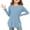Sky Blue, variant on Hpgjzj Girls Long Sleeve Shirts Kids Curve Hem Side Slit Soft Tunic Tops T-Shirts 5-14 Years
