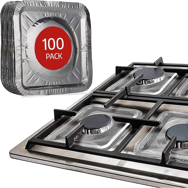 Paquete de 100 fundas de aluminio para estufas de gas