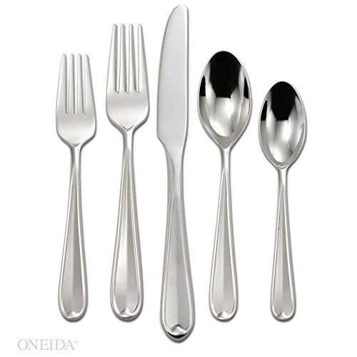 Oneida Dylan 20 Piece Everyday Flatware Service For 4 18 0 Stainless Steel Silverware Set Walmart Com Walmart Com