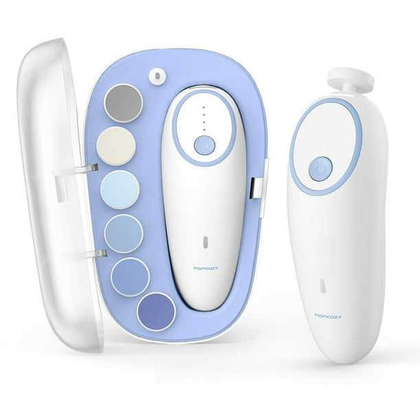 Momcozy Lima de Uñas Eléctrica para Bebés Adultos Nc02, Cortauñas Eléctrico Recargable para Bebé, Color Azul