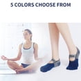 thumbnail image 5 of Yoga Socks for Women with Grips, Breathable Non-Slip Five Toe Socks Cotton Socks for Pilates, Barre, Ballet, Fitness, 5 of 6