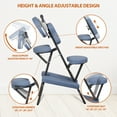 thumbnail image 3 of ZENY Foldable Portable Massage Chair 4" Thick Sponge Tattoo Therapy Spa Salon Chair with Face Cradle & Carry Bag - Blue, 3 of 9