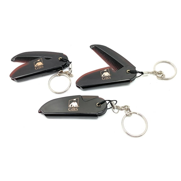 G.B.S Beard Mustache Folding Comb For Men, All Hair Types - Pack Of 3