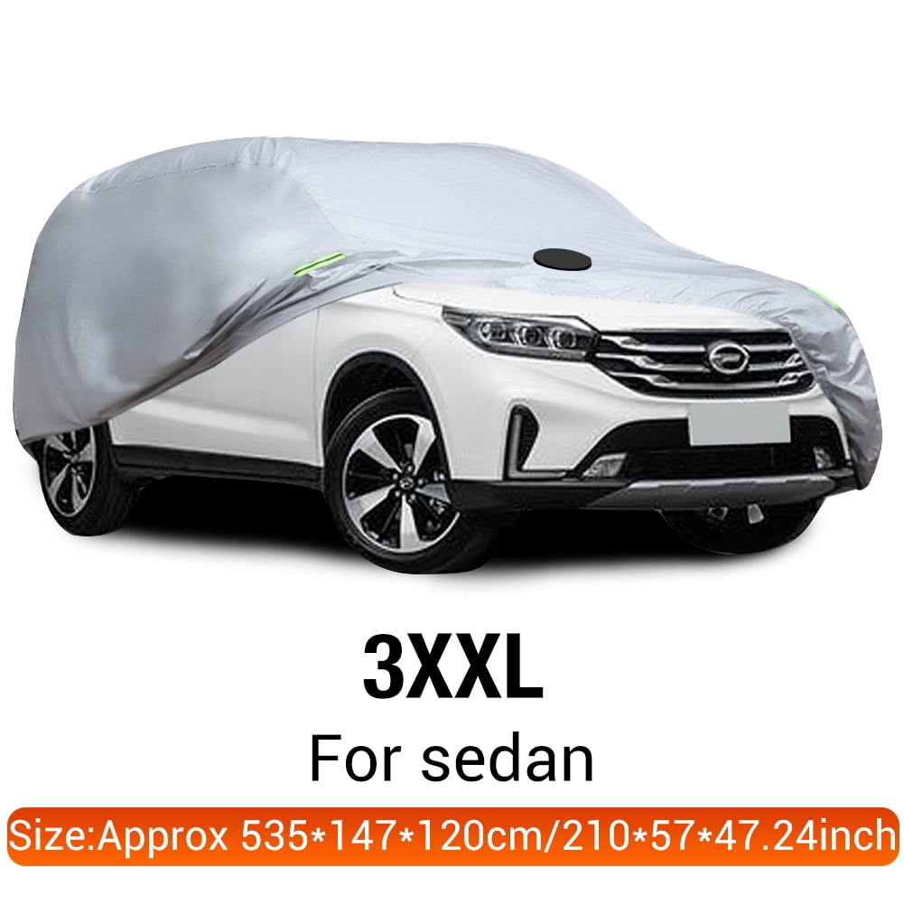 Kepooman Premium Car Cover, Waterproof All Weather Weatherproof UV Sun Protection Snow Dust Storm Resistant Outdoor Exterior Custom Form-Fit Full Padded Car Cover, Silver, 3XXL Kepooman Premium Car Cover, Waterproof All Weather Weatherproof UV Sun Protection Snow Dust Storm Resistant Outdoor Exterior Custom Form-Fit Full Padded Car Cover, Silver, 3XXL
