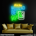 thumbnail image 3 of Craftnamesign Gin Neon Sign, Bar Pub Store Wall Art, Cocktail Wall Decor, 3 of 5