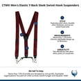 thumbnail image 5 of CTM  Elastic Y-Back Sleek Swivel Hook Suspenders (Men), 5 of 5