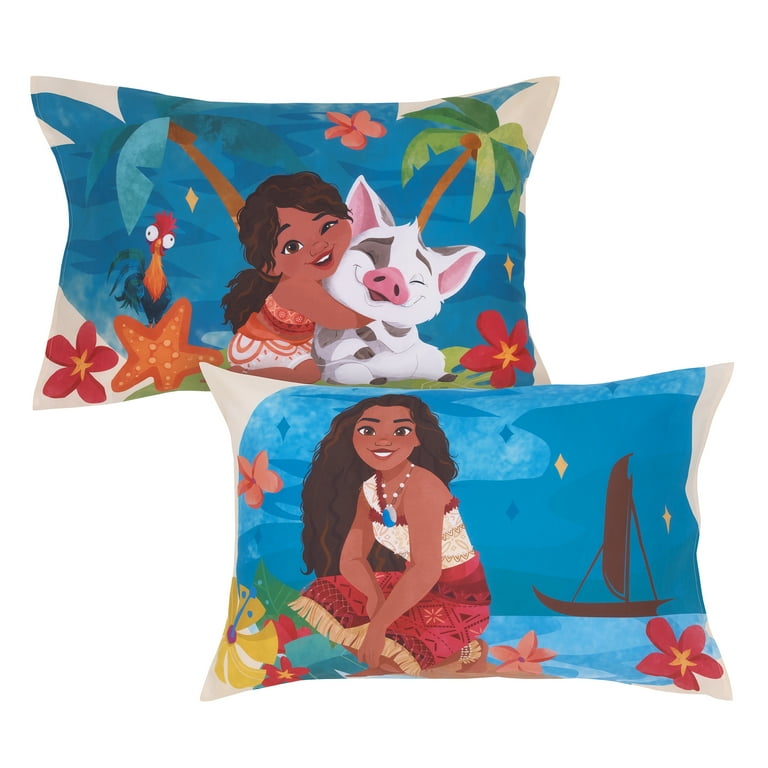 Disney Moana Ocean Sisters 4 Piece Toddler Bed Set, Aqua