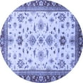 thumbnail image 1 of Ahgly Company Indoor Round Oriental Blue Traditional Area Rugs, 5' Round, 1 of 4