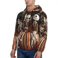 thumbnail image 3 of Uemuo Whimsical Halloween Skeletons Pattern Men's Hoodie - Casual Pullover Hoodie with Kangaroo Pocket, Stylish Hooded Sweatshirt for Everyday Wear-X-Large, 3 of 7