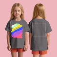 thumbnail image 4 of HABDGIKS T-Shirts Garçons Enfants Diy Imprimé Tee Fille Drôle Manches Courtes Col Rond Décontracté pour 3-13 Ans Hauts, 4 of 5