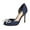 Navy, variant on XYD Women Sparkly Rhinestones Bowknot Peep Toe Sandals D'Orsay Stiletto High Heel Pumps Slip On Party Dressy Shoes Size 7 Navy