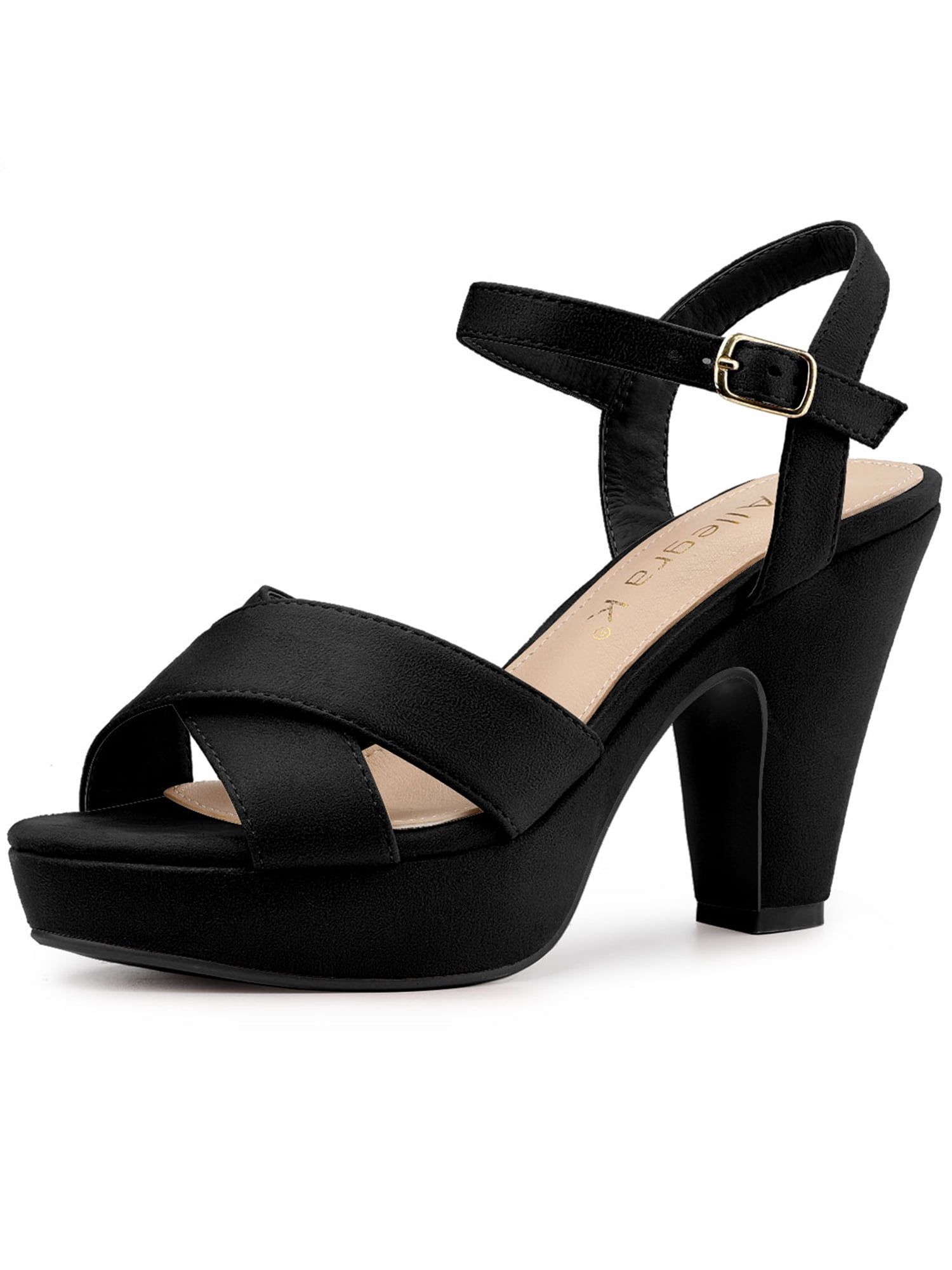 chunky slingback platform heels