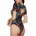 thumbnail image 2 of Balery Mystic Wolf Dreamcatcher Body de cuello redondo de manga corta para mujer Tops de manga corta Tops básicos-X-Large, 2 of 7