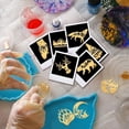 thumbnail image 4 of 9pcs 1.6x1.6 inch Golden Metal Stickers Forest Animal Stickers Self Adhesive Wolf Bear Stickers Golden Epoxy Stickers Antlers Deer Sticker for DIY Scrapbooks Epoxy Resin Art Crafts Decoration, 4 of 9