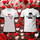 thumbnail image 3 of Playera Duo Parejas Loco Por Ella 14 De Febrero San Valentin Color Blanco Talla Grande Marca Emil SaEs, 3 of 4