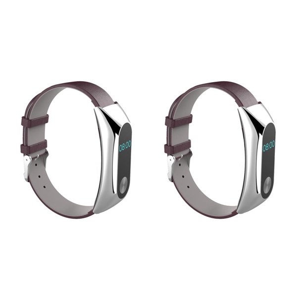 Kearding Correa de de cuero ajustable para 2 Reloj inteligente Reemplazo de correa de muñeca para 2 Miband2 Type1 NO1