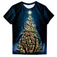thumbnail image 4 of Womens Christmas T-Shirts Fall Casual Fashion Short Sleeve Funny Cute Printed Short Sleeve Plus Size Tees Tops, 4 of 4