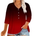 thumbnail image 1 of Soki Tees for Women V-Neck Plus Size Pullover Tops Blouses, 1 of 4