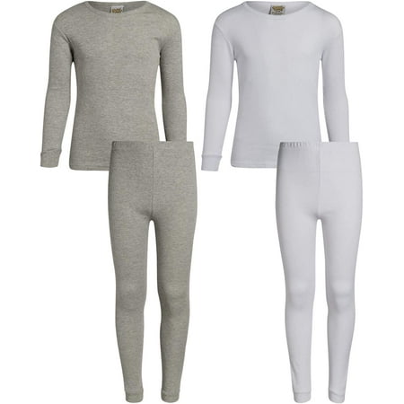 

Sweet & Sassy Girls’ Thermal Underwear Set – 2 Piece Waffle Knit Top and Long Johns (2T-16)