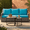 Peacock Blue, variant on Decksplore 3-Seat High Back Outdoor Rattan Sofa, All-Weather Brown Wicker Couch with Navy Blue Cushions, Deep Seat Design for Patio Backyard Porch Balcony