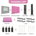 thumbnail image 3 of Outdoor Basic 12x12 Pop Up Canopy Tent with One Push Setup, Easy to Install with 4-Sidewalls for Events, Parties, Camping, Outdoor Gazebo with 4-Sandbags, Pink., 3 of 11