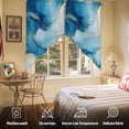thumbnail image 5 of Blue Marble Swag Curtain Valance for Windows, Gold Cracks Texture Rock Modern Abstract Art Window Treatments Short Swag Topper for Kitchen Windows Bathroom Bedroom, 36"x63", 5 of 8