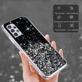 thumbnail image 5 of Compatible with Samsung A32 5G Case Glitter Clear Green,for Samsung Galaxy A32 5G Phone Case Silicone Transparent Soft TPU Women Girls Shockproof Protective Slim Cover (Black), 5 of 7